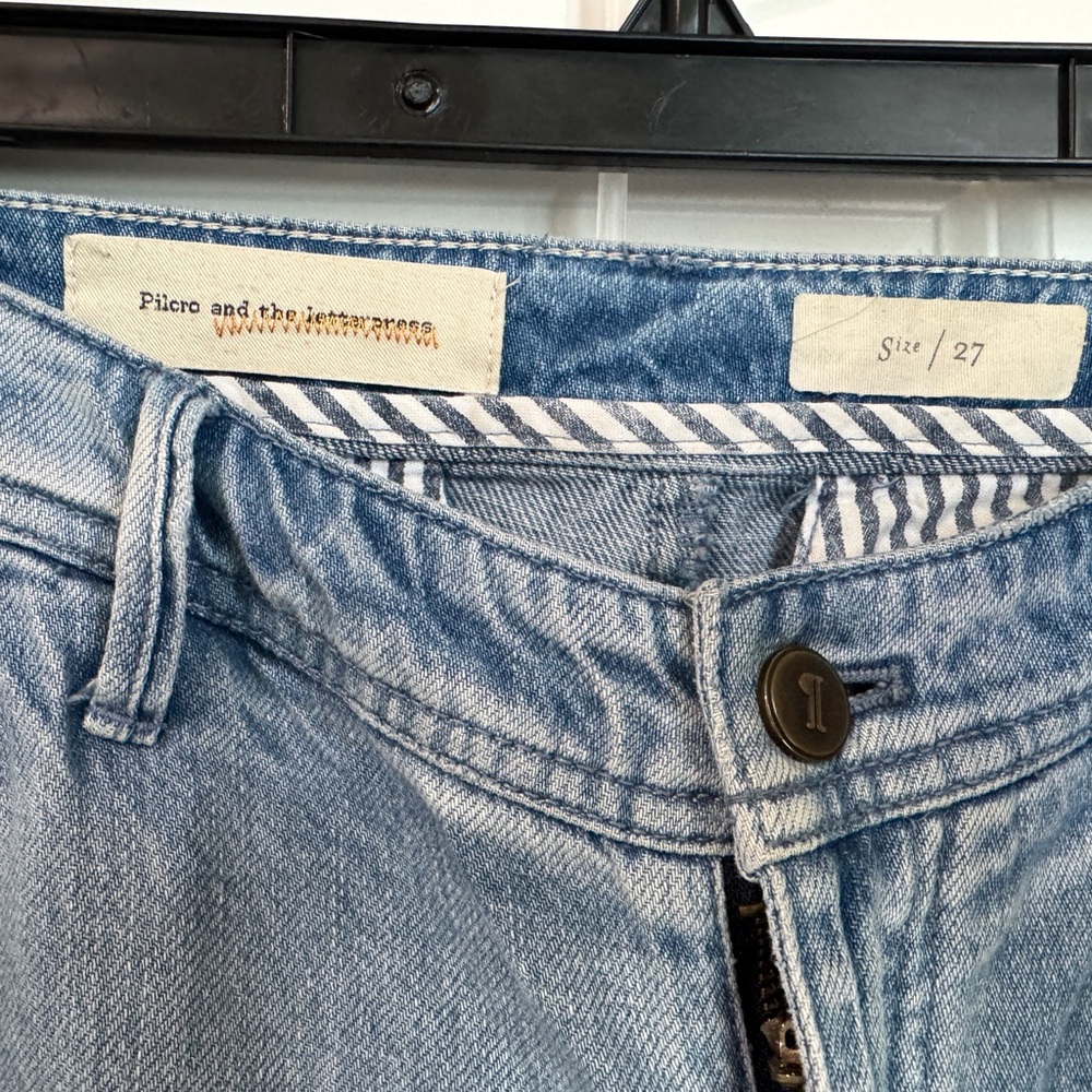 Anthropologie | Pilcro and the Letterpress Light Blue Cropped Jeans Size 27 - Picture 4 of 8